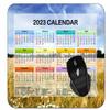 YENDOSTEEN 2025 Calendar Mouse Pad with Holidays, Blurred Flower Petals and Grass, Non-Slip Rubber for Office, Computer, Laptop view 1