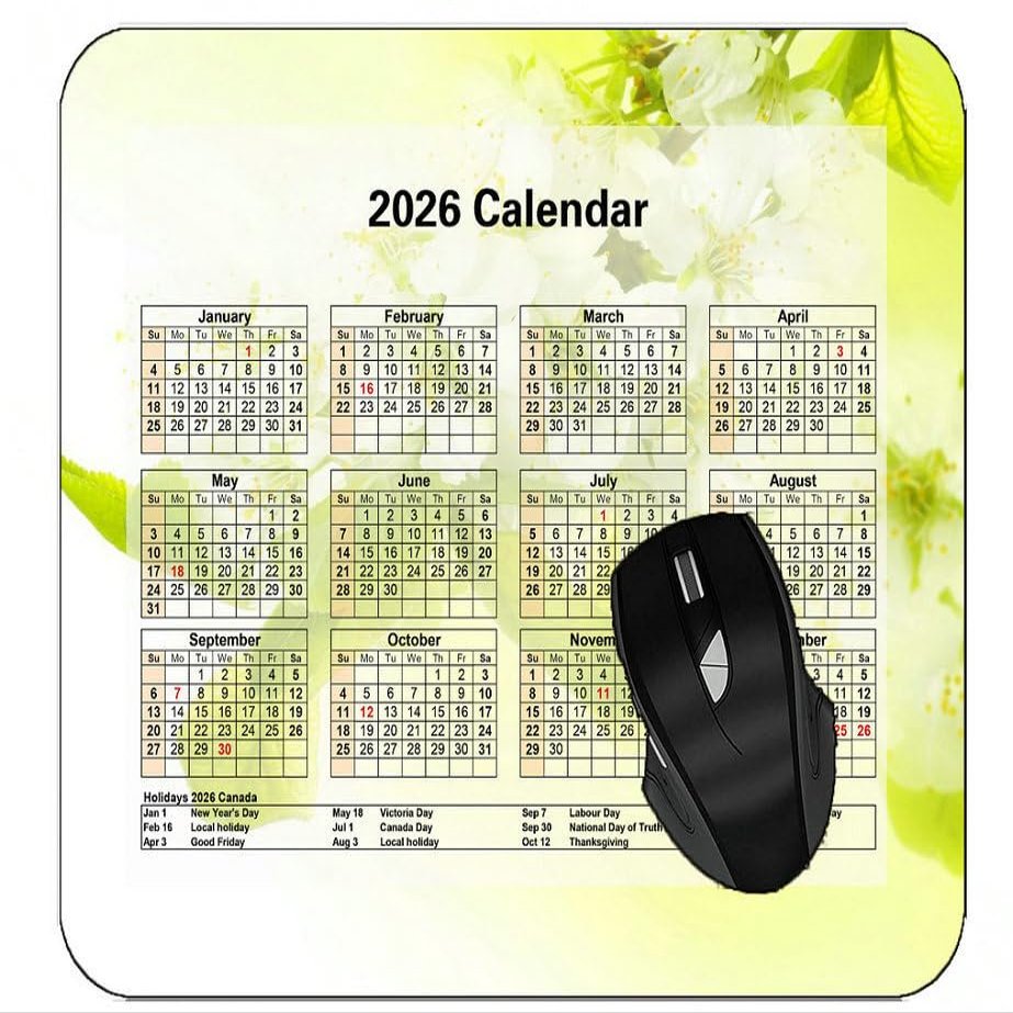 YENDOSTEEN 2025 Butterfly Calendar Mouse Pad