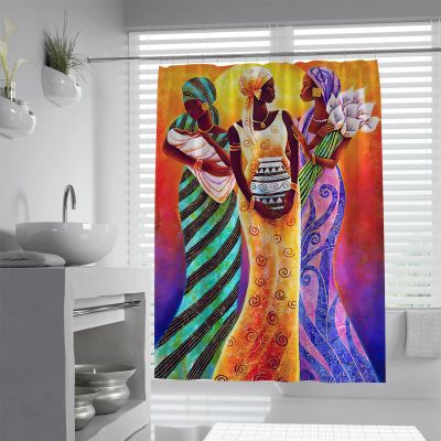 SAISEMIHOME Black Girl African Egyptian Women Shower Curtain, 94.5 x 78.7 in