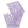 KOSTOO Cupcake Wrappers, 50-Pack, Lace-Style Laser-Cut Cupcake Liners, Light Purple view 1