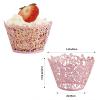 KOSTOO Cupcake Wrappers, 50-Pack, Lace-Style Laser-Cut Cupcake Liners, Light Purple view 3