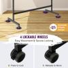 GIANTEX 120 x 60 cm Double-Sided Magnetic Whiteboard on Casters, 360° Rotatable and Height-Adjustable, with 6 Markers, 12 Magnets and 1 Eraser, for Office, Home and School (Black) view 4