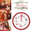 Mateju Round Plush Christmas Tree Skirt, White, 28 in view 3