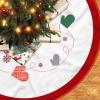 Mateju Round Plush Christmas Tree Skirt, White, 28 in view 4