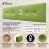 DHOME Plain Upholstered Headboard with Buttons, DUAL Split Design, High Range (Green Faux Leather, 180 cm, for 180/190 cm Beds) view 3