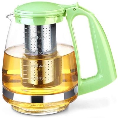 BOSUGE Cast Iron Teapot Glass Kung Fu Tea Set, Thickened High-Temperature-Resistant Glass Teapot with Heat-Resistant Stainless Steel Infuser for Tea and Coffee, 750 ml, Tea Accessories (Color: A)