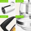 BOSUGE Cast Iron Teapot Glass Kung Fu Tea Set, Thickened High-Temperature-Resistant Glass Teapot with Heat-Resistant Stainless Steel Infuser for Tea and Coffee, 750 ml, Tea Accessories (Color: A) view 3