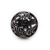 GASELO DIY Craft Sewing Buttons, 5 Round Hollow Metal Buttons for Sewing, Scrapbooking, Jackets, Suits and Sweaters, Gold, 18 mm (Color: Black) view 1