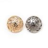 GASELO DIY Craft Sewing Buttons, 5 Round Hollow Metal Buttons for Sewing, Scrapbooking, Jackets, Suits and Sweaters, Gold, 18 mm (Color: Black) view 4