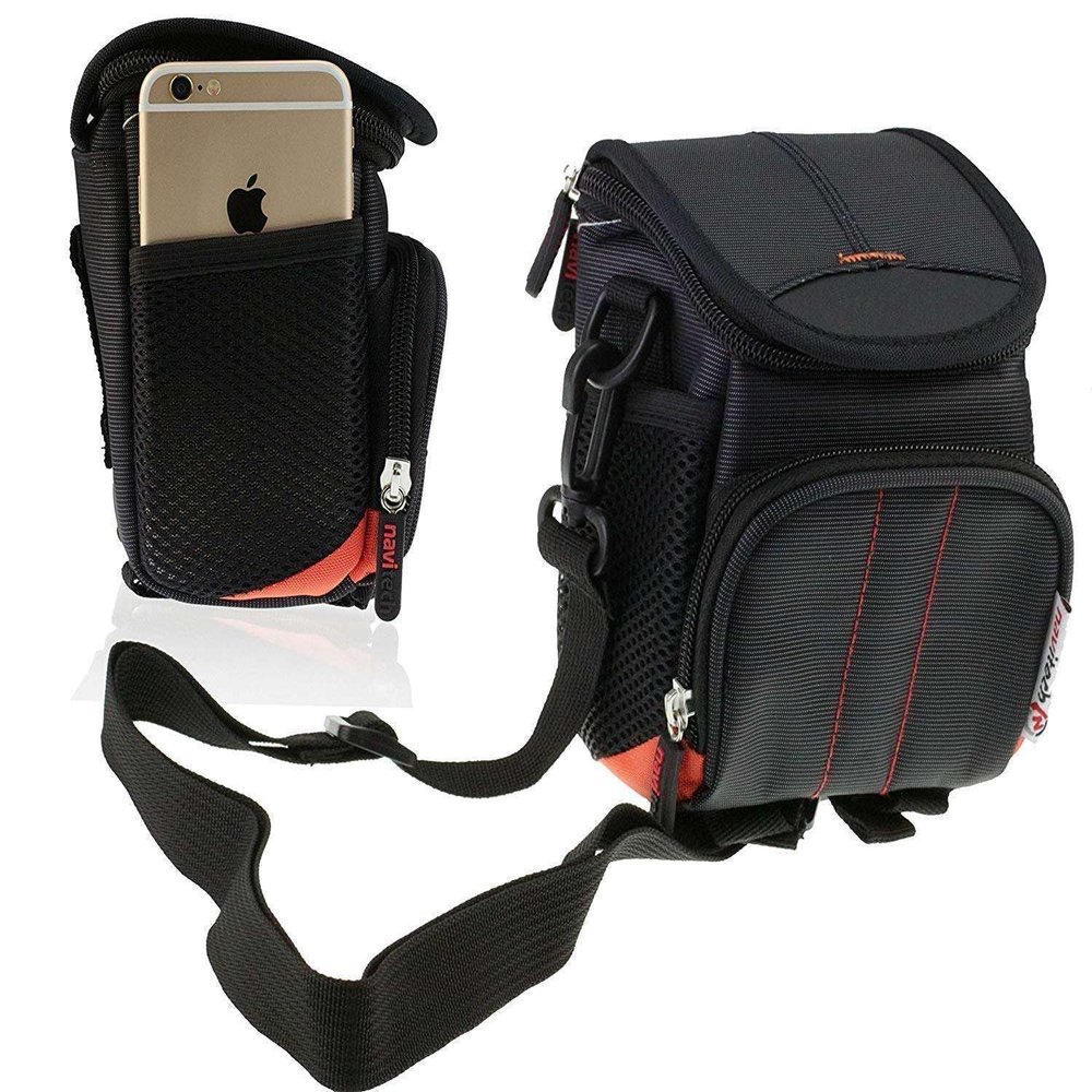 Navitech Black Camera Shoulder Bag for Nikon 1 AW1 14.2 MP HD Camera