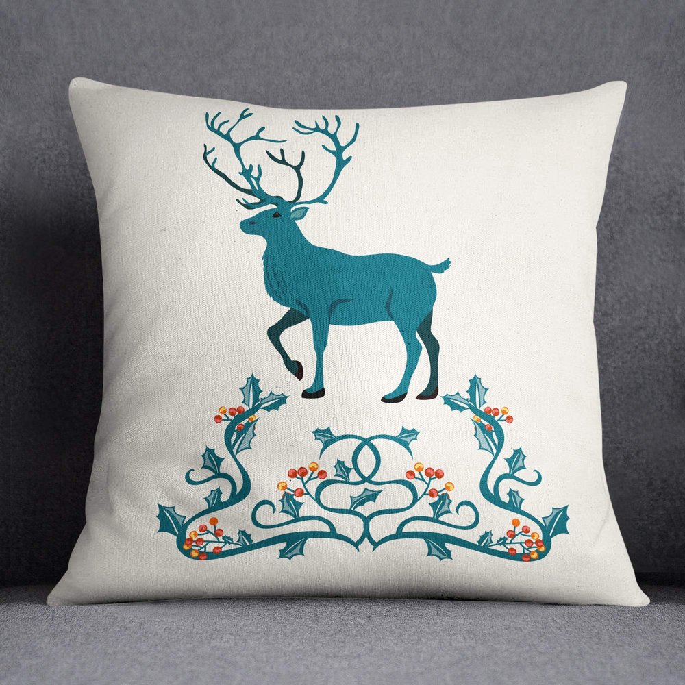 Questo Casa Decorative Pillow Cover for Sofa, Café, Gray, 45 x 45 cm, Designed and Made in Turkey