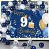 9th Birthday Decorations for Boys and Girls, Rose Gold Happy 9th Birthday Fabric Banner view 4