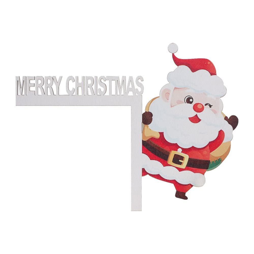 Wooden Christmas Door Frame Corner Ornament