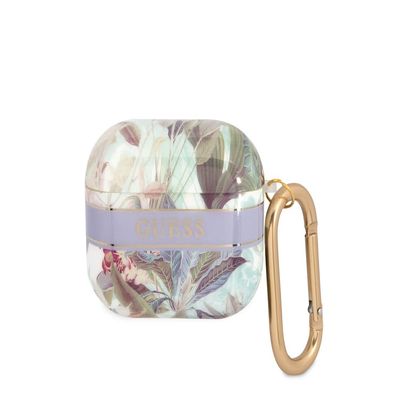 Guess GUA3HHFLU Case for AirPods 3, Purple – Flower Strap Collection