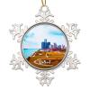Detroit, USA City Christmas Tree Ornament, Michigan Souvenir Snowflake view 1