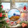 Detroit, USA City Christmas Tree Ornament, Michigan Souvenir Snowflake view 4