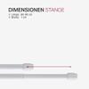 Bestlivings No-Drill Cafe Curtain Rods, 2-Pack, 60–90 cm, Pearl White view 4