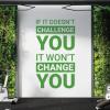 Wall Sticker with “If It Doesn’t Challenge You, It Won’t Change You” Quote – Company Office, Conference Room, Business Wall Decal [Sky] view 3