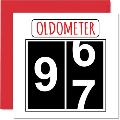 Stuff4 Funny 97th Birthday Card for Men and Women, Oldometer