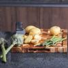 Teakhaus Herringbone Cutting Board, 36 x 25 x 2.5 cm, FSC Teak Wood, Juice Groove view 2
