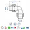 SmartProduct 25 mm PE Pipe Compression Elbow, 90°, PN16, DVGW Certified for Potable Water, 3-Pack view 2