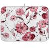 Dish Drying Mat for Kitchen Countertops, Doodles and Sketches with Poppy Flower Leaf, 18 x 24 in view 1