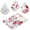Dish Drying Mat for Kitchen Countertops, Doodles and Sketches with Poppy Flower Leaf, 18 x 24 in view 4