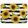Sunflower Striped Dish Drying Mat, Black and White, 18 x 24 in view 1