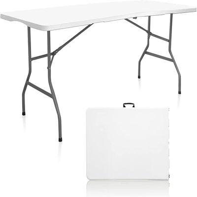 HiEthan 1.2 m Folding Half Table, Indoor/Outdoor, Plastic
