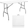 HiEthan 1.2 m Folding Half Table, Indoor/Outdoor, Plastic view 1