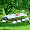 HiEthan 1.2 m Folding Half Table, Indoor/Outdoor, Plastic view 3