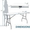HiEthan 1.2 m Folding Half Table, Indoor/Outdoor, Plastic view 4