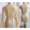 HXSCOO 1-Yard Gold, Silver and White Bridal Dress Lace Fabric Patch, 47 cm Wide (Color: White Fabric) view 3