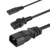 CERRXIAN 1 ft C14 to C7 + C13 Y-Splitter Power Cable view 2