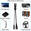 CERRXIAN 1 ft C14 to C7 + C13 Y-Splitter Power Cable view 4