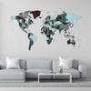 EWA Eco-Wood-Art Wooden Puzzle for Interior Design – World Map S Emerald Green Planet, 114 Pieces view 2