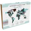 EWA Eco-Wood-Art Wooden Puzzle for Interior Design – World Map S Emerald Green Planet, 114 Pieces view 4