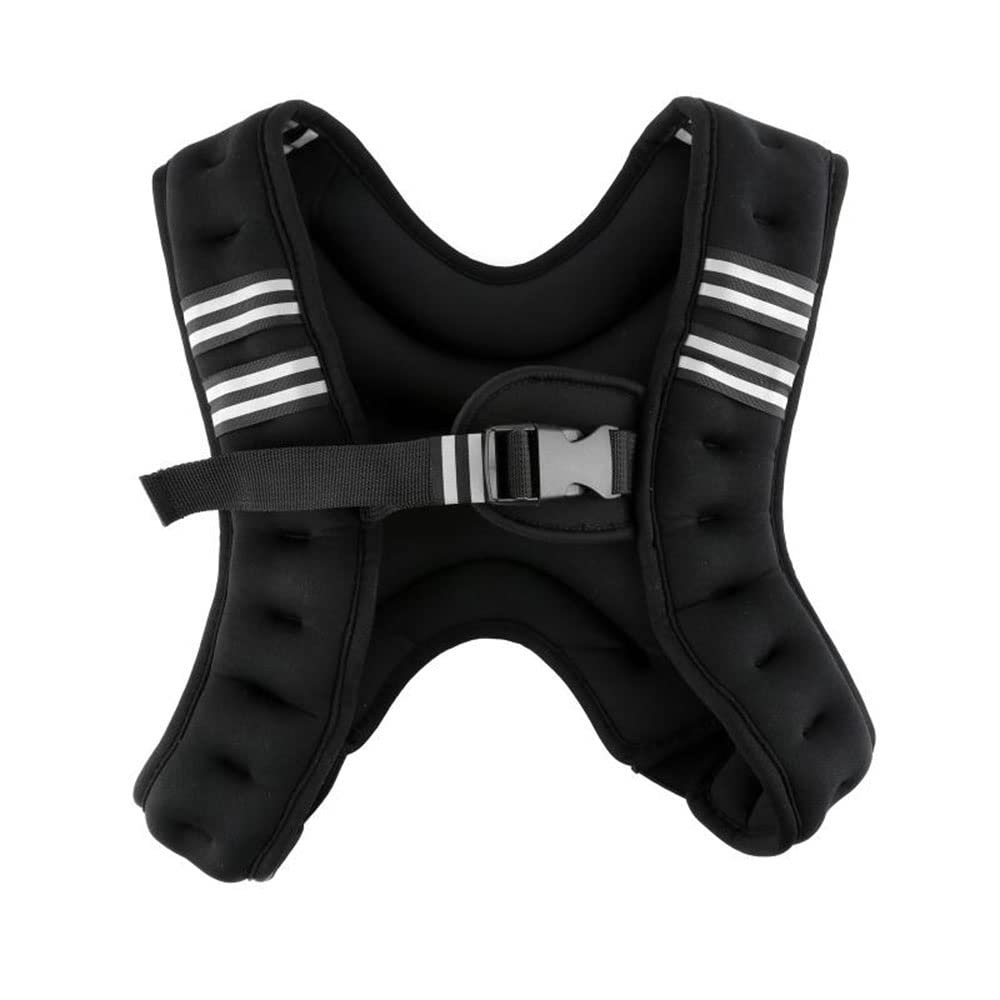POKEAT 3 kg Running and Training Weight Vest with Reflective Stripe, Black