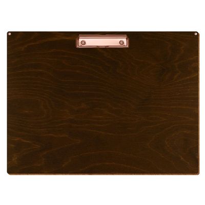 Btic Dark Oak Wooden Clipboard, Standard Shape, A3–A6, with 2 Hanging Loops