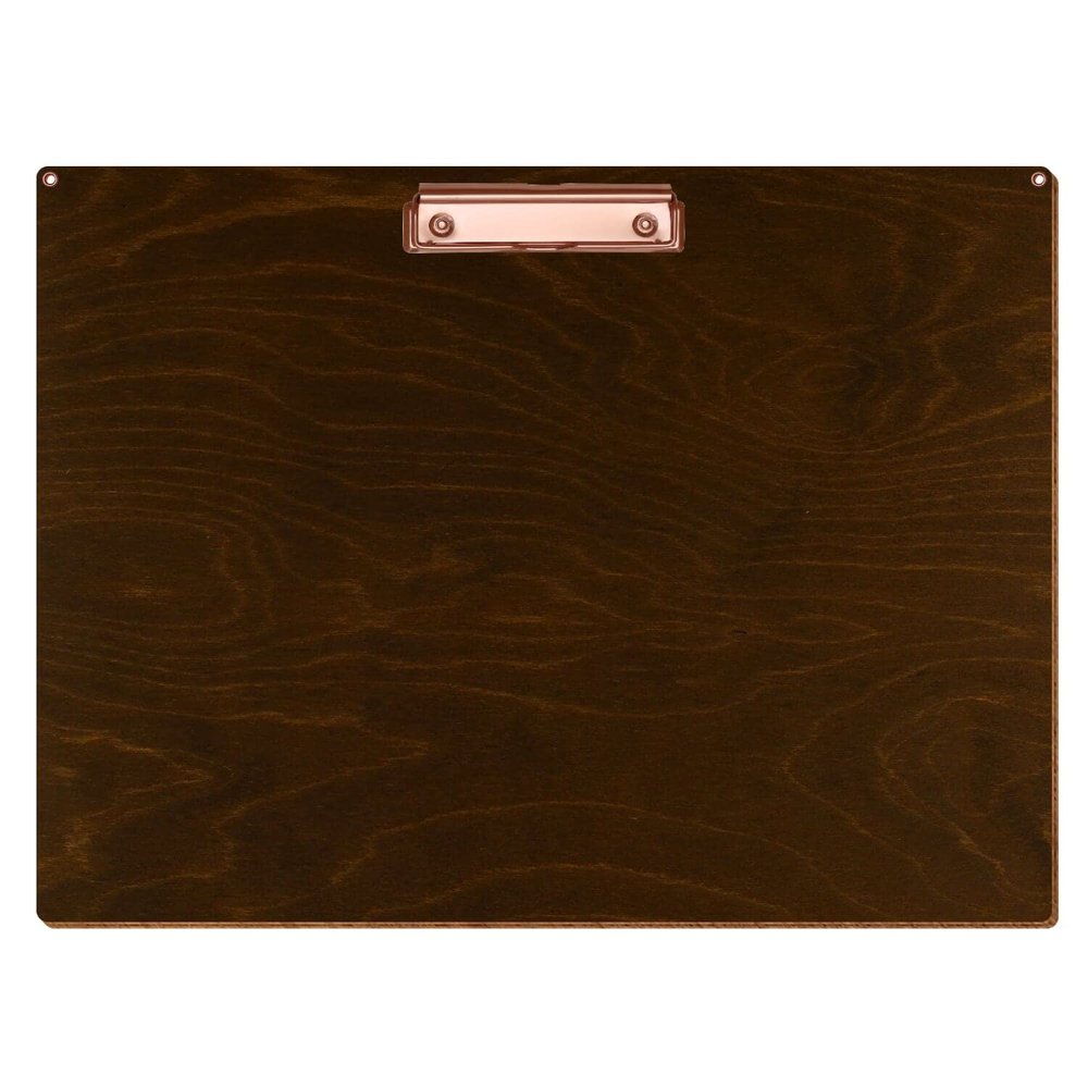 Btic Dark Oak Wooden Clipboard, Standard Shape, A3–A6, with 2 Hanging Loops