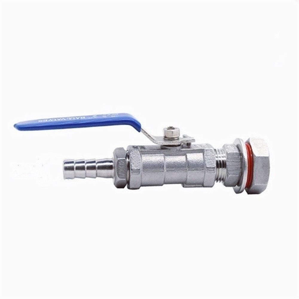 DOLUNTO Needle Valve 1/4, 3/8, 1/2, 1 in Pot Fittings Teapot Ball Valve 6–25 mm Hose Coupling Adapter for Homebrewing, 304 Stainless Steel (Specification: 1/2 in, Wiring Control: 25 mm)