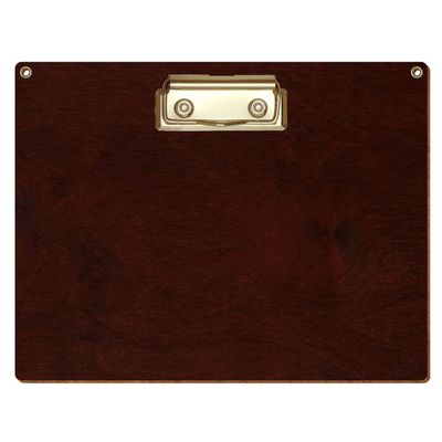 Btic Wooden Clipboard, Dark Walnut, A3–A6, with 2 Hanging Rings