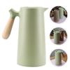 1-Liter Insulated Bottle with Wooden Handle, Green Insulated Carafe for Home view 4