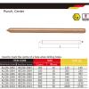 WEDO Non-Sparking Point Chisel/Center Punch, Beryllium Copper, Non-Magnetic, 30 x 500 mm view 2