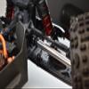 GPM 1/10 Arrma Outcast 4X4 4S V2 BLX CVD Drive Shaft Set, Orange view 4