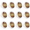 12 White Round Drawer Knobs, Vintage American Flag Stars view 1