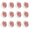 Round Drawer Pulls, Sea Life, Coral and Starfish Cartoon Pattern, White, 12-Pack view 1