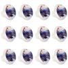 12 White Round Cabinet Knobs, Nature Landscape Pavilion view 1