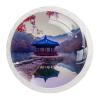 12 White Round Cabinet Knobs, Nature Landscape Pavilion view 2