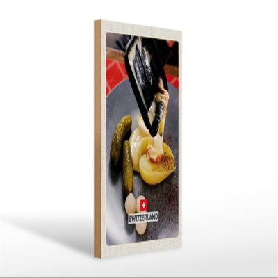 Femer Wooden Sign, Switzerland Raclette Dishes, 20 x 30 cm
